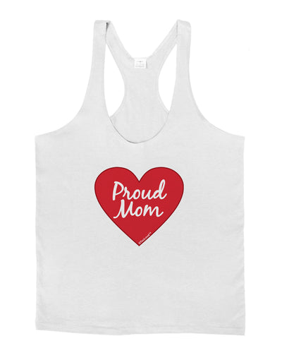 Proud Mom Heart Mens String Tank Top-Men's String Tank Tops-LOBBO-White-Small-Davson Sales