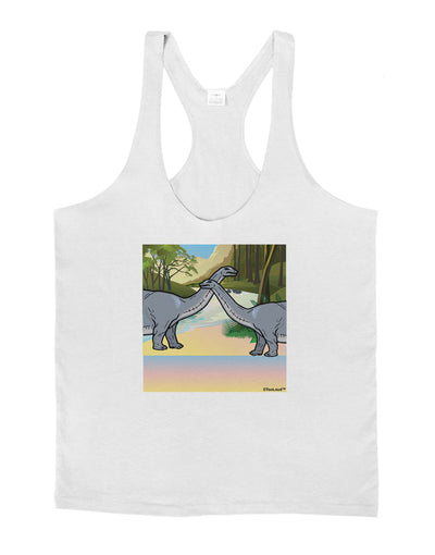 Diplodocus Longus - Without Name Mens String Tank Top-Men's String Tank Tops-LOBBO-White-Small-Davson Sales