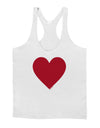 Big Red Heart Valentine's Day Mens String Tank Top-Men's String Tank Tops-LOBBO-White-Small-Davson Sales