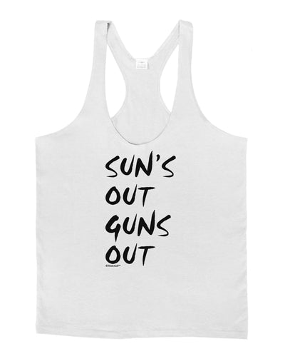 Suns Out Guns Out Mens String Tank Top-Men's String Tank Tops-LOBBO-White-Small-Davson Sales