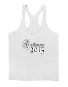 Halloween 2015 Script Distressed Mens String Tank Top-Men's String Tank Tops-LOBBO-White-Small-Davson Sales