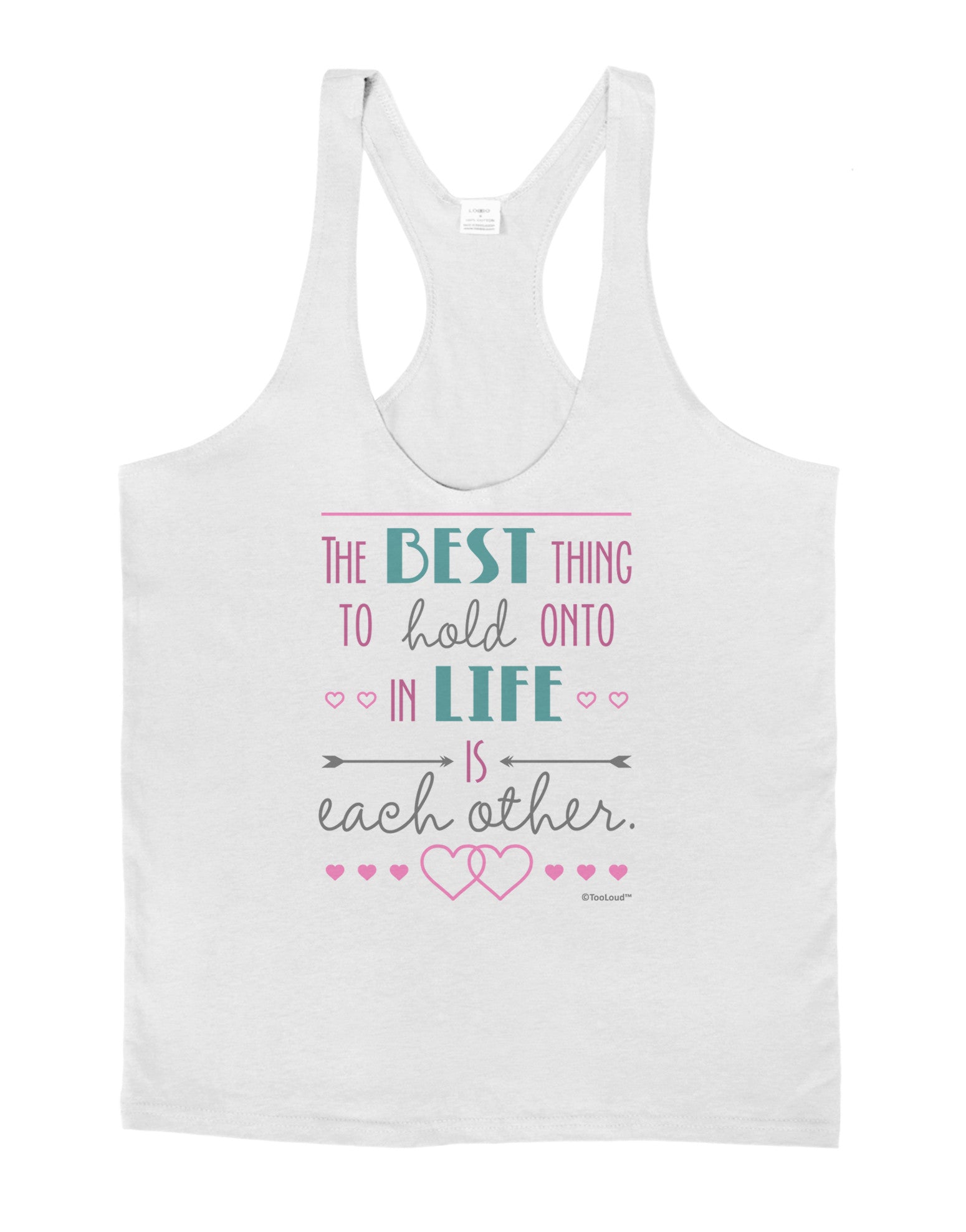 The Best Thing to Hold Onto in Life is Each Other - Color Mens String Tank Top-Men's String Tank Tops-LOBBO-White-Small-Davson Sales