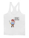 Swim With the Fishes- Petey the Pirate Mens String Tank Top-LOBBO-White-Small-Davson Sales