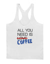 All You Need Is Coffee Mens String Tank Top-Men's String Tank Tops-LOBBO-White-Small-Davson Sales