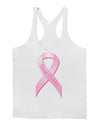 Pink Breast Cancer Awareness Ribbon - Stronger Everyday Mens String Tank Top-Men's String Tank Tops-LOBBO-White-Small-Davson Sales