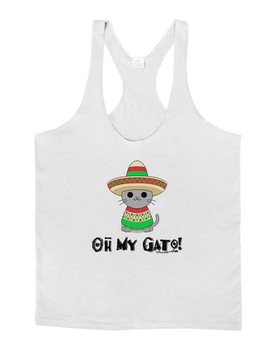 Oh My Gato - Cinco De Mayo Mens String Tank Top-Men's String Tank Tops-LOBBO-White-Small-Davson Sales