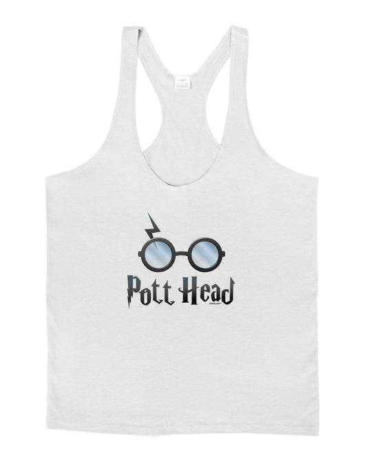 Pott Head Magic Glasses Mens String Tank Top-Men's String Tank Tops-LOBBO-White-Small-Davson Sales