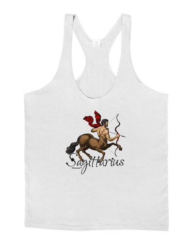 Sagittarius Color Illustration Mens String Tank Top-Men's String Tank Tops-LOBBO-White-Small-Davson Sales