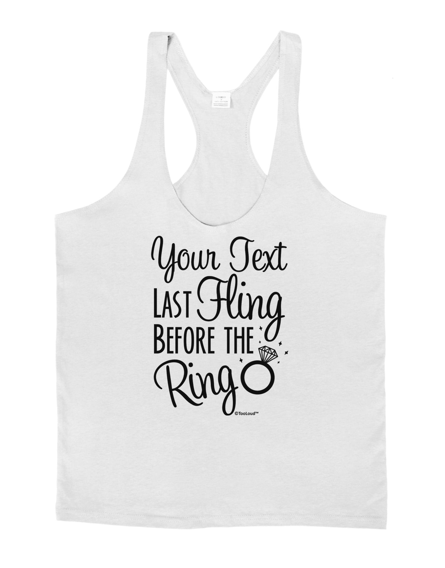 Personalized Bachelorette Party - Last Fling Before the Ring Mens String Tank Top-Men's String Tank Tops-LOBBO-White-Small-Davson Sales