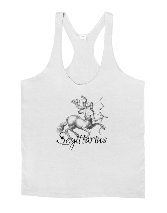 Sagittarius Illustration Mens String Tank Top-Men's String Tank Tops-LOBBO-White-Small-Davson Sales