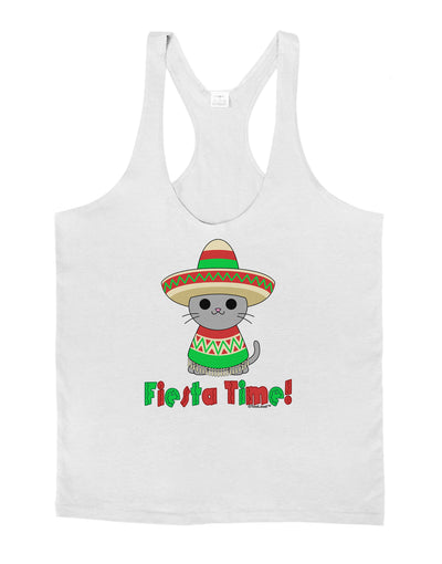 Fiesta Time - Cute Sombrero Cat Mens String Tank Top by TooLoud-LOBBO-White-Small-Davson Sales