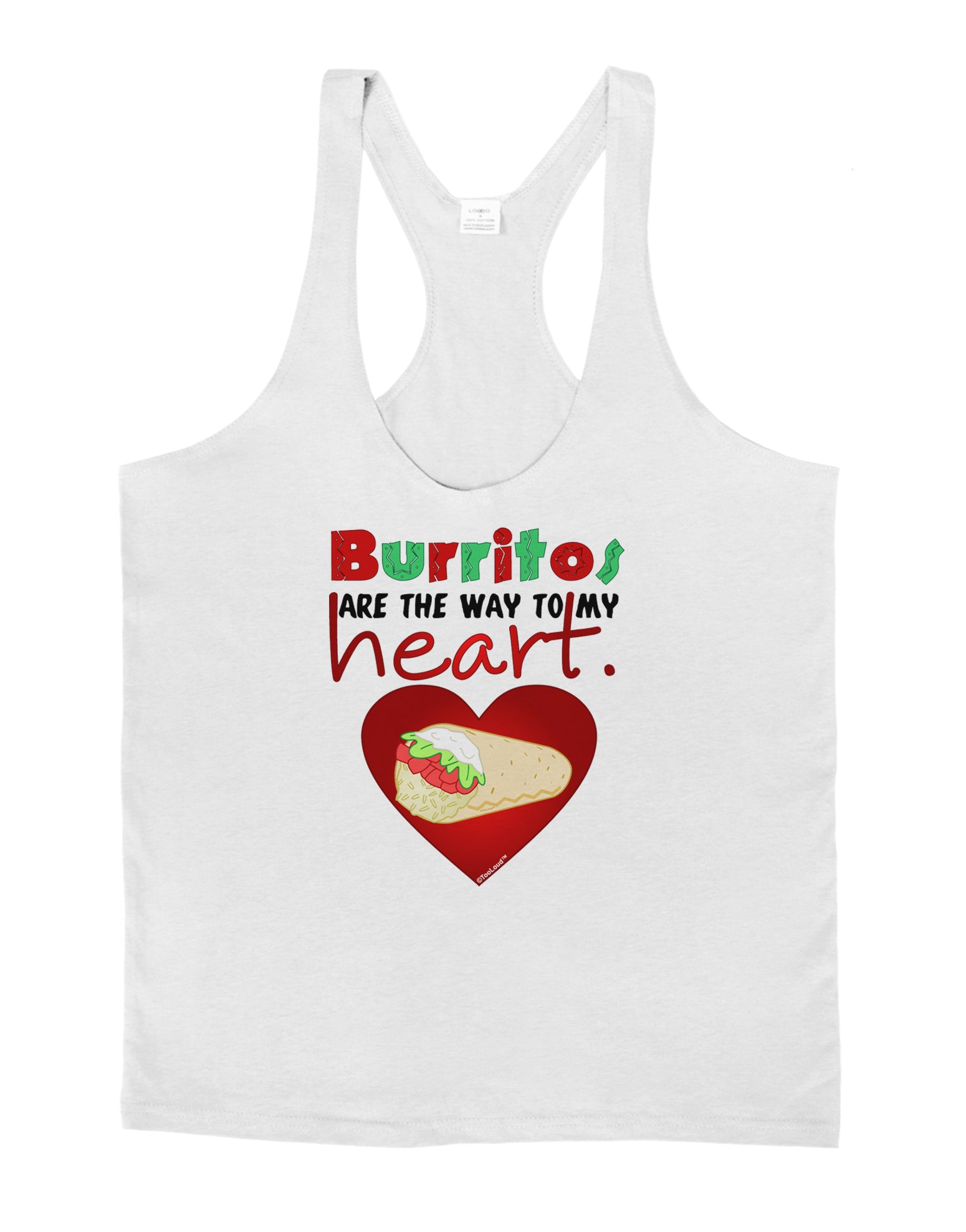 Burritos Are the Way To My Heart Mens String Tank Top-Men's String Tank Tops-LOBBO-White-Small-Davson Sales