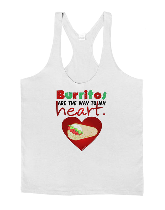 Burritos Are the Way To My Heart Mens String Tank Top-Men's String Tank Tops-LOBBO-White-Small-Davson Sales