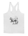 Leo Illustration Mens String Tank Top-Men's String Tank Tops-LOBBO-White-Small-Davson Sales