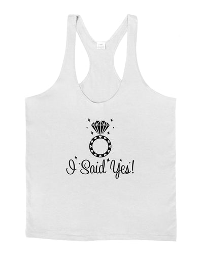 I Said Yes - Diamond Ring Mens String Tank Top-Men's String Tank Tops-LOBBO-White-Small-Davson Sales