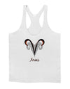 Aries Symbol Mens String Tank Top-Men's String Tank Tops-LOBBO-White-Small-Davson Sales