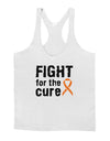 Fight for the Cure - Orange Ribbon Leukemia Mens String Tank Top-Men's String Tank Tops-LOBBO-White-Small-Davson Sales