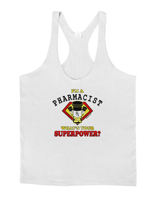 Pharmacist - Superpower Mens String Tank Top-Men's String Tank Tops-LOBBO-White-Small-Davson Sales