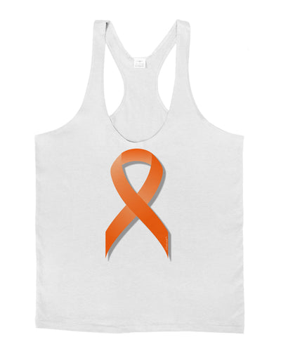 Leukemia Awareness Ribbon - Orange Mens String Tank Top-Men's String Tank Tops-LOBBO-White-Small-Davson Sales