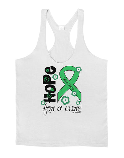 Hope for a Cure - Light Green Ribbon Celiac Disease - Flowers Mens String Tank Top-Men's String Tank Tops-LOBBO-White-Small-Davson Sales