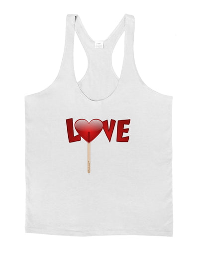 Love Lollipop Mens String Tank Top-Men's String Tank Tops-LOBBO-White-Small-Davson Sales