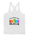 Love Always Wins with Date - Marriage Equality Mens String Tank Top-Men's String Tank Tops-LOBBO-White-Small-Davson Sales