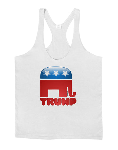 TooLoud Trump Bubble Symbol Mens String Tank Top-Men's String Tank Tops-LOBBO-White-Small-Davson Sales