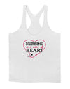 Nursing Is A Work Of Heart Mens String Tank Top-Men's String Tank Tops-LOBBO-White-Small-Davson Sales