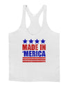 Made in Merica - Stars and Stripes Color Design Mens String Tank Top-Men's String Tank Tops-LOBBO-White-Small-Davson Sales