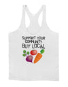 Support Your Community - Buy Local Mens String Tank Top-Men's String Tank Tops-LOBBO-White-Small-Davson Sales