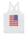 Beer Pong Flag Mens String Tank Top-Men's String Tank Tops-LOBBO-White-Small-Davson Sales