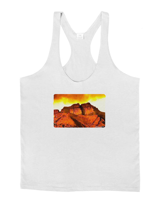 San Juan Mountain Range CO Mens String Tank Top-Men's String Tank Tops-LOBBO-White-Small-Davson Sales