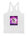 Astronaut Cat Mens String Tank Top-Men's String Tank Tops-LOBBO-White-Small-Davson Sales