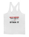 Male Nurses - Stick It Mens String Tank Top-Men's String Tank Tops-LOBBO-White-Small-Davson Sales