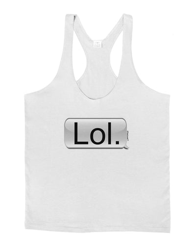 Lol Text Bubble Mens String Tank Top-Men's String Tank Tops-LOBBO-White-Small-Davson Sales