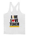 Live Love Teach Mens String Tank Top-Men's String Tank Tops-LOBBO-White-Small-Davson Sales