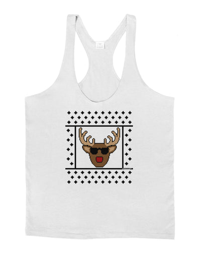 Cool Rudolph Sweater Mens String Tank Top-Men's String Tank Tops-LOBBO-White-Small-Davson Sales