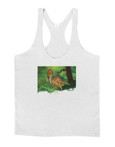 Parasaurolophus Walkeri - Without Name Mens String Tank Top-Men's String Tank Tops-LOBBO-White-Small-Davson Sales