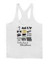 12 Days of Christmas Text Color Mens String Tank Top-Men's String Tank Tops-LOBBO-White-Small-Davson Sales