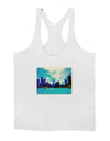 Chicago Skyline Watercolor Mens String Tank Top-Men's String Tank Tops-LOBBO-White-Small-Davson Sales