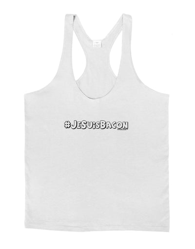 Hashtag JeSuisBacon Deco Mens String Tank Top-Men's String Tank Tops-LOBBO-White-Small-Davson Sales