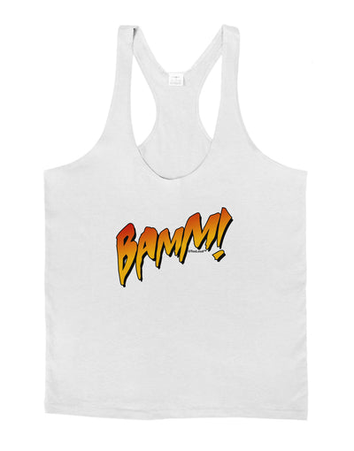 Onomatopoeia BAMM Mens String Tank Top-Men's String Tank Tops-LOBBO-White-Small-Davson Sales