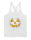 Halloween Glow Smiling Jack O Lantern Mens String Tank Top-Men's String Tank Tops-LOBBO-White-Small-Davson Sales