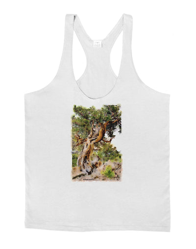 Bristlecone Pines Mens String Tank Top-Men's String Tank Tops-LOBBO-White-Small-Davson Sales