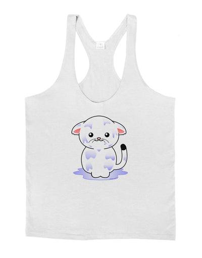 TooLoud Wet Pussycat Mens String Tank Top-Men's String Tank Tops-LOBBO-White-Small-Davson Sales