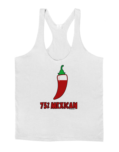 Seventy-Five Percent Mexican Mens String Tank Top-Men's String Tank Tops-LOBBO-White-Small-Davson Sales