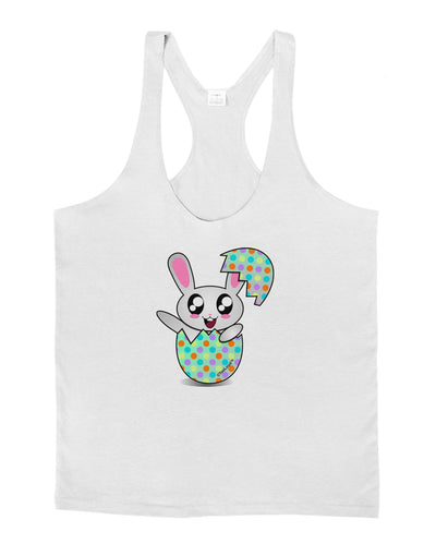 Bunny Hatching From Egg Mens String Tank Top-Men's String Tank Tops-LOBBO-White-Small-Davson Sales