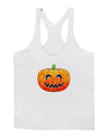 Jack-O-Lantern Watercolor Mens String Tank Top-Men's String Tank Tops-LOBBO-White-Small-Davson Sales