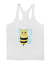 Cute Bee Mens String Tank Top-Men's String Tank Tops-LOBBO-White-Small-Davson Sales