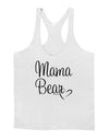 Mama Bear with Heart - Mom Design Mens String Tank Top-LOBBO-White-Small-Davson Sales